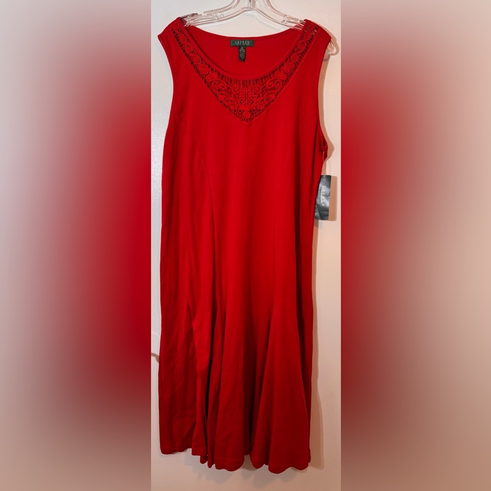 Ralph Lauren Red Sleeveless Dress